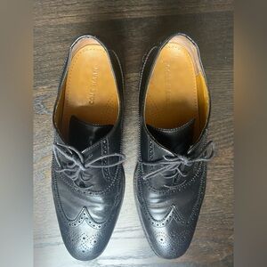 Cole Haan Nike Air Black Wingtip Dress Shoes Size 12M